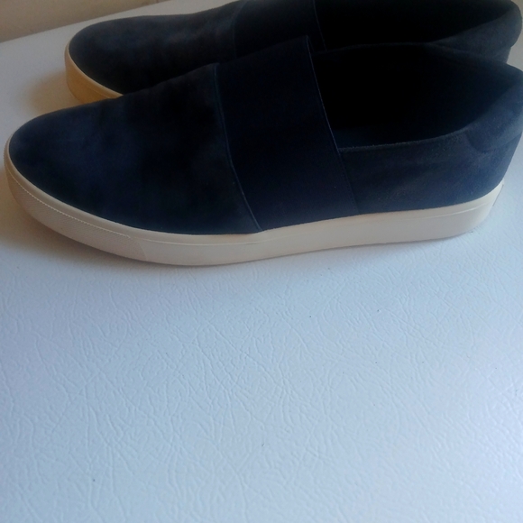 Vince Casual Navy Velvet Loafers - Picture 3 of 7